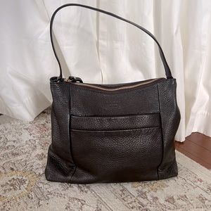 Dark brown Kate spade satchel bag.